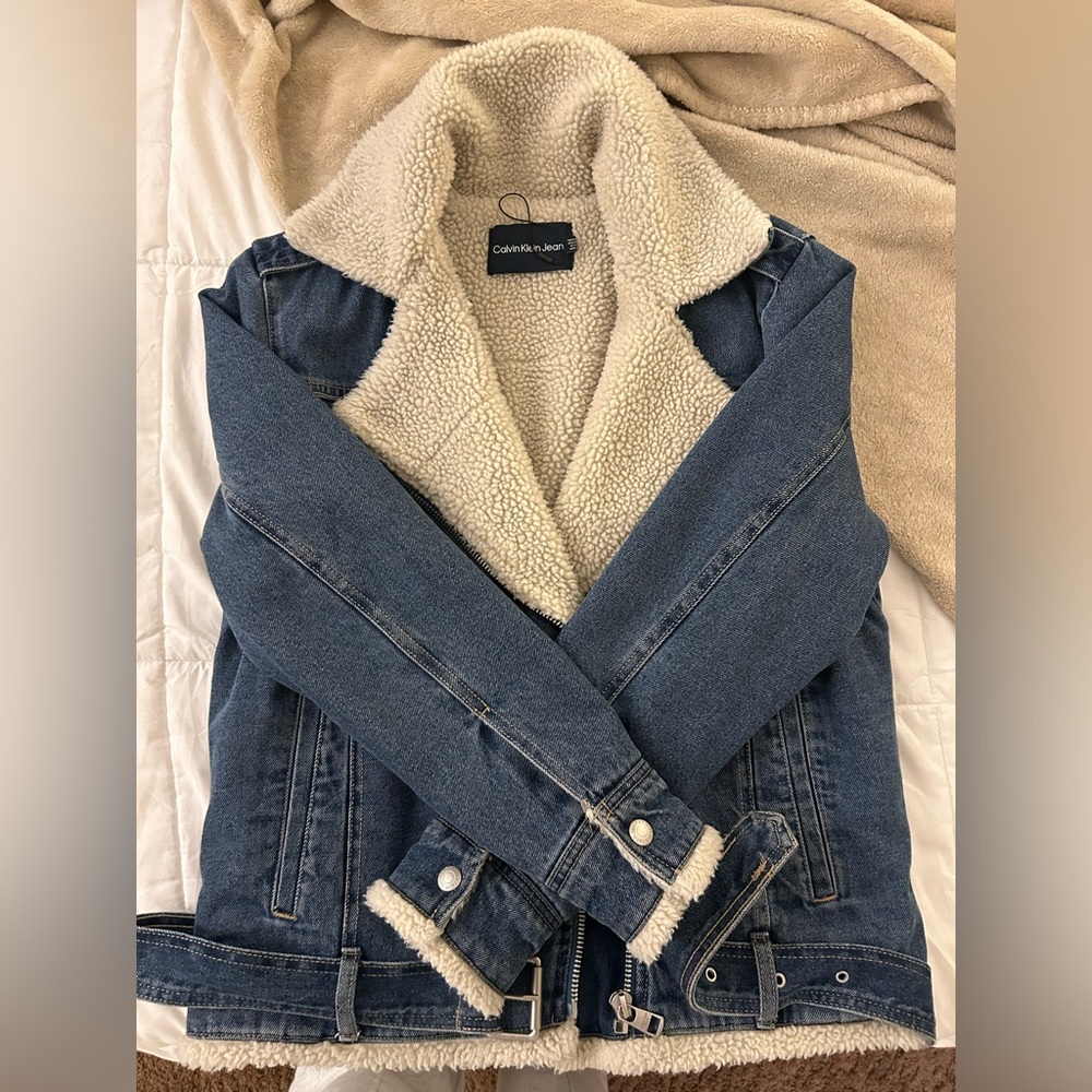 Calvin Klein Denim Sherpa Jacket
